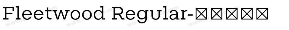 Fleetwood Regular字体转换